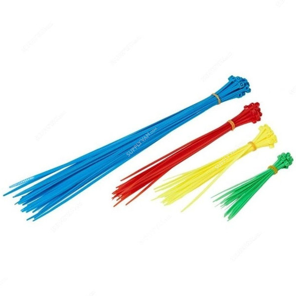Kinzo Cable Tie, Nylon, Multicolor, PK100