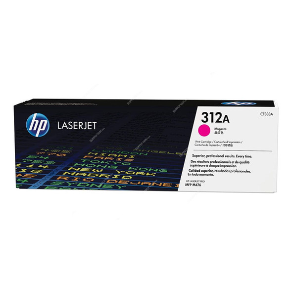 HP Original LaserJet Toner Cartridge, CF383A, 312A, Magenta