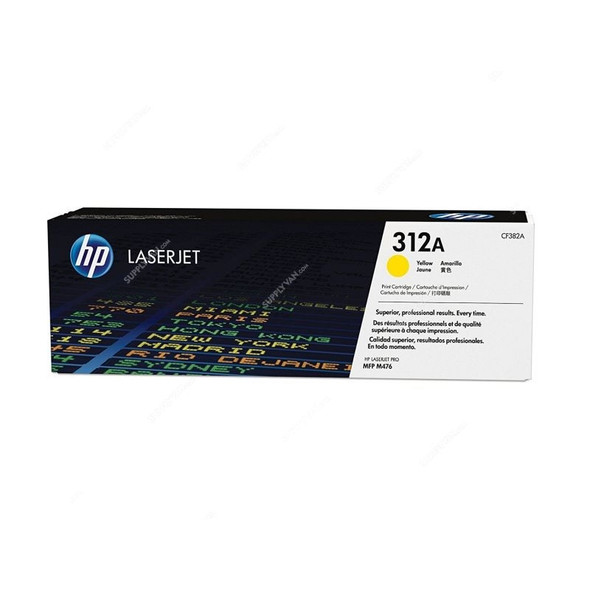 HP Original LaserJet Toner Cartridge, CF382A, 312A, Yellow