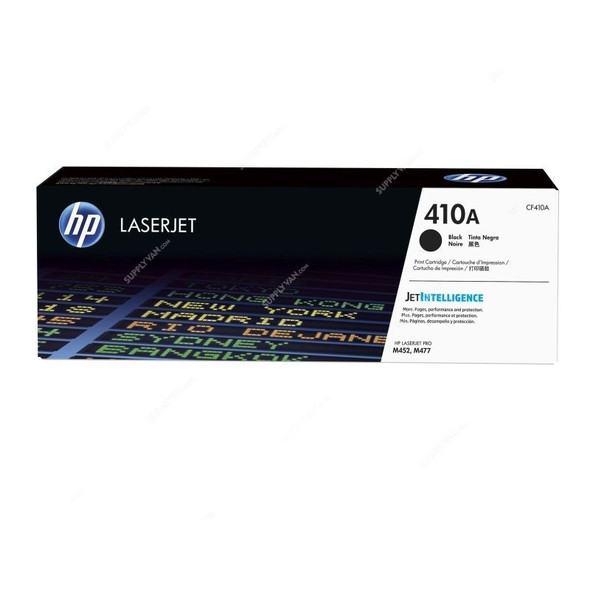 HP Original LaserJet Toner Cartridge, CF410A, 410A, Black