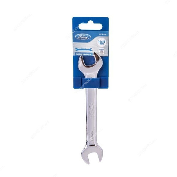 Ford Double Open Spanner, FHT-EI-030, 14 X 15MM, Silver