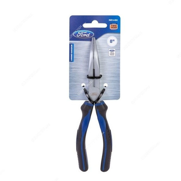 Ford Bent Nose Plier, FHT-J-012, 8 Inch, Black and Blue