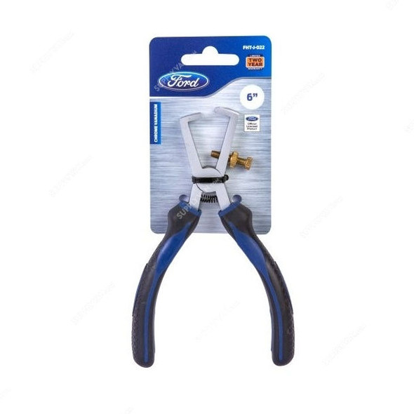 Ford Wire Strip Plier, FHT-J-022, 6 Inch, Black and Blue