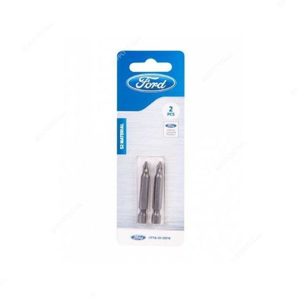 Ford Screw Driving Bits, FPTA-01-0016, PH2, 50MM, Silver, 2PCS