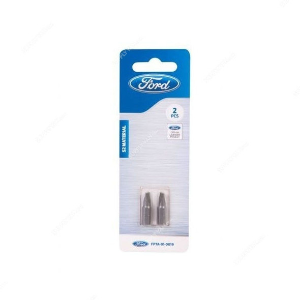 Ford Screw Driving Bits, FPTA-01-0019, SL5.5x0.8MM, 25MM, Silver, 2PCS