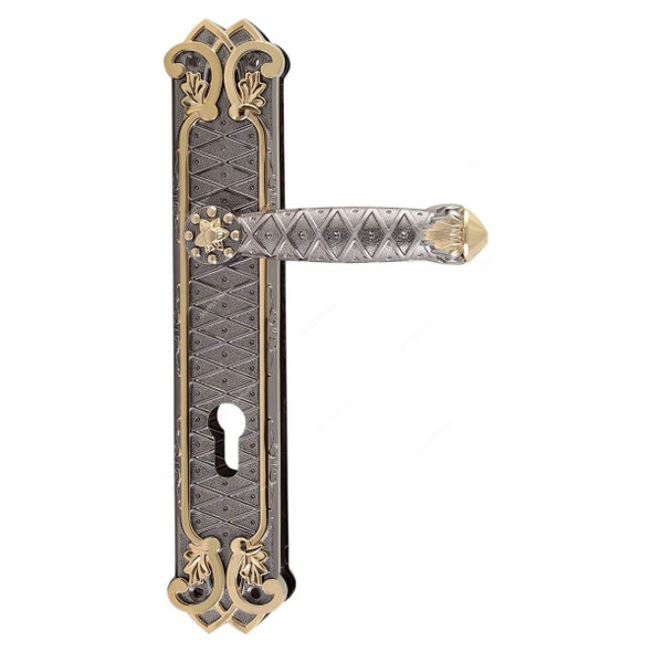 ACS Door Handle, AA141-AA139-BN-GP, Zinc, Grey and Gold