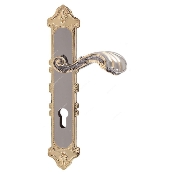 ACS Door Handle, AA31-CC4-BN-GP, Zinc, Grey and Gold