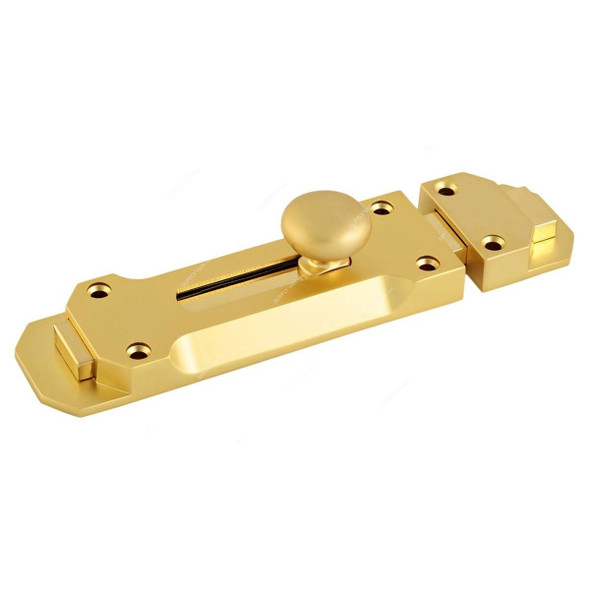 ACS Large Classic Tower Bolt, M-52L-PG-GP, Zinc, Gold