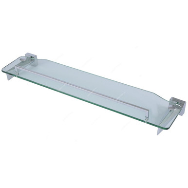 Argent Crystal Glass Shelf, 33191, Silver Colour, Brass : SupplyVan.com ...