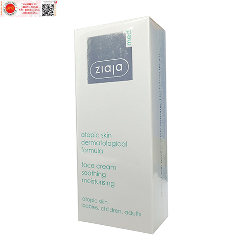 Kem Dưỡng Ẩm Cho Da Khô Dày Sừng ZIAJA  ATOPIC DERMATOLOGICAL FACE CREAM SOOTHING MOISTURISING