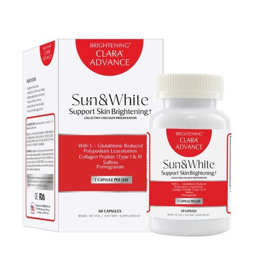 Viên Uống Trắng Da,Chống Nắng Brightening Clara Advance Sun & White Support Skin Brightening 60v