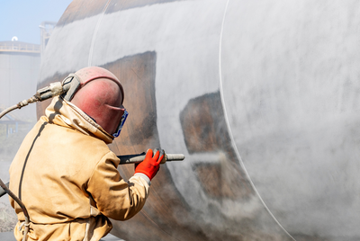 Can beach sand be used for sandblasting?