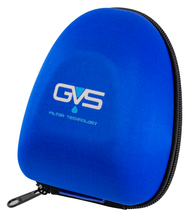 Carry case for the GVS P3 respirator, side on.