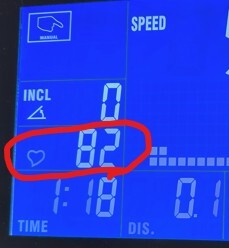 Pulse Reading on a treadmill screen