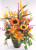 Birds of Paradise, Sun Flowers, Asiatic Lilies, Hypericum Berries, Spray Roses, Protea, Snap Dragons, Dendrobium Orchids, Liatris