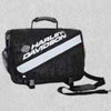 ROUT Voyager Messenger Bag, Washed Black Cotton Canvas & Leather Trim  RC10525 - Wisconsin Harley-Davidson