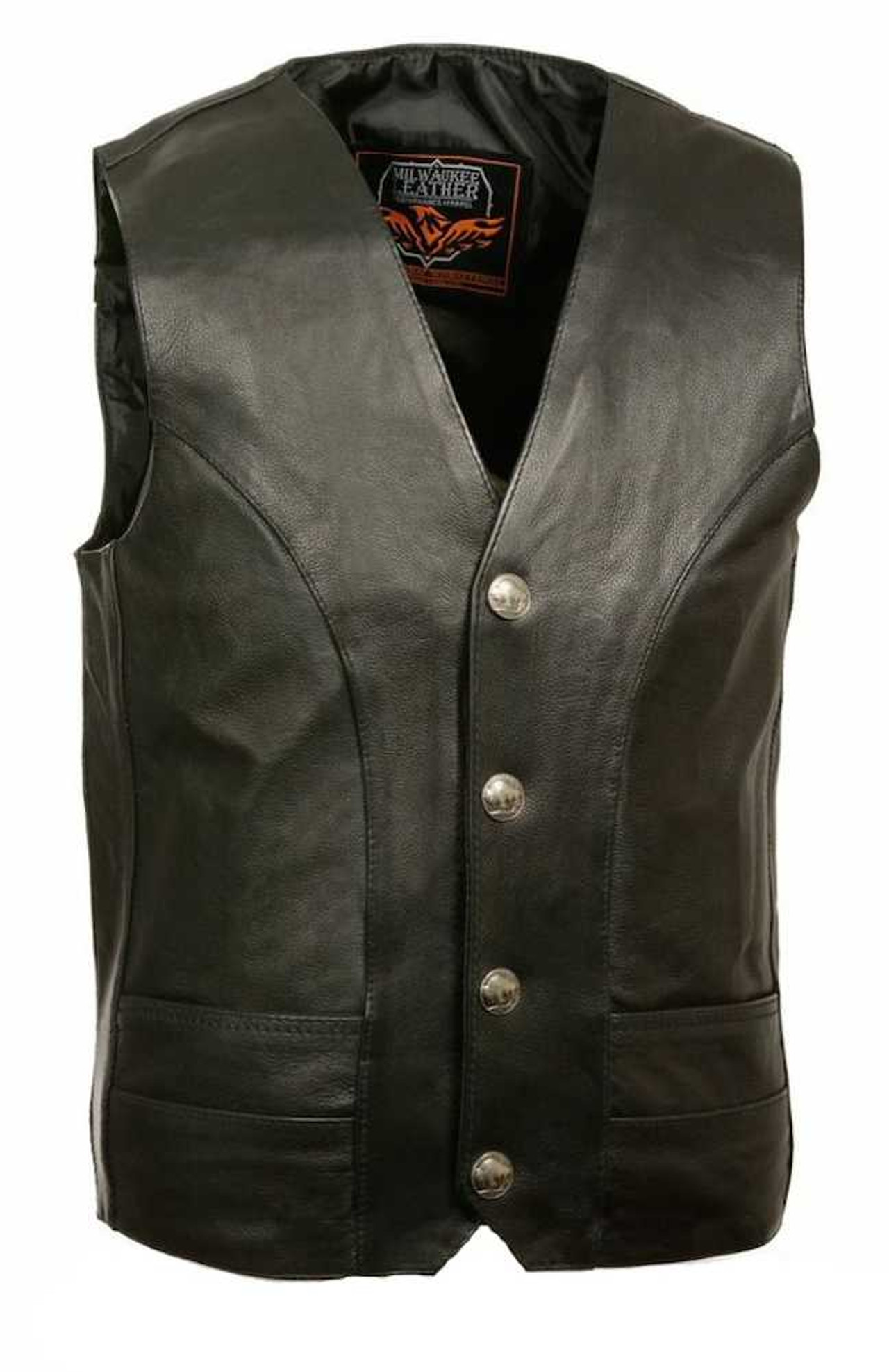 Milwaukee Leather Men's Classic Vest w/ Buffalo Nickel Snaps ML1368 ...