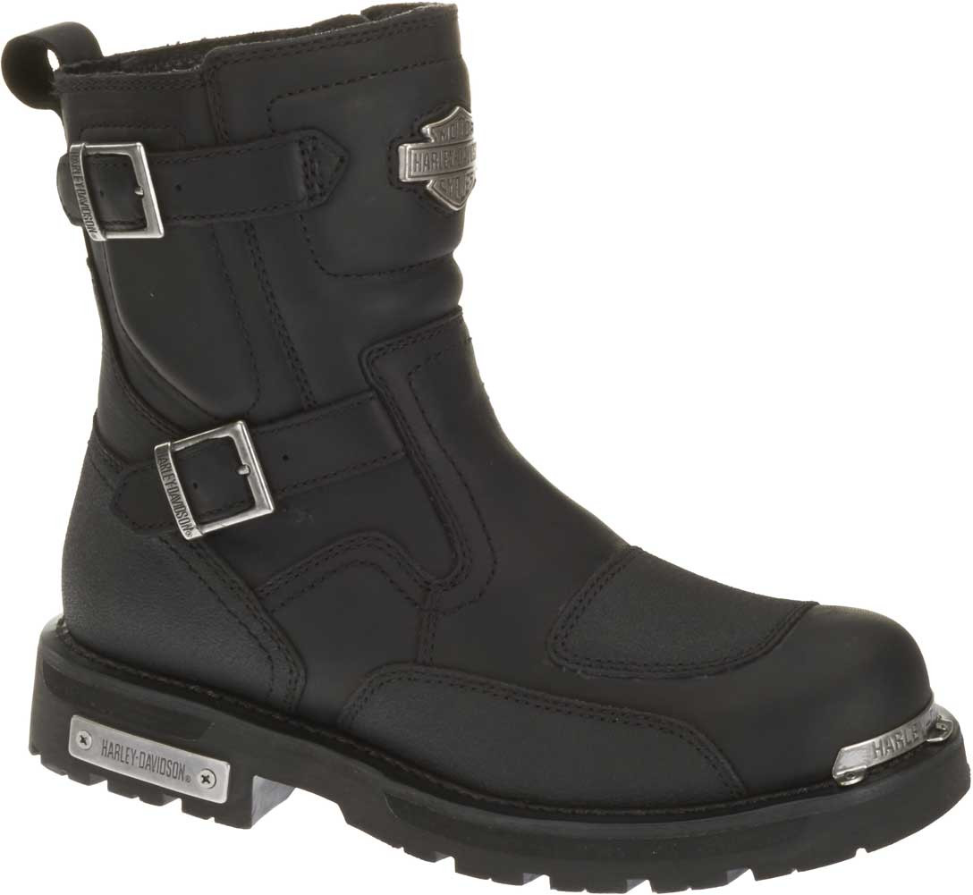 Harley-Davidson® Men's Manifold 7-Inch Black Leather Motorcycle