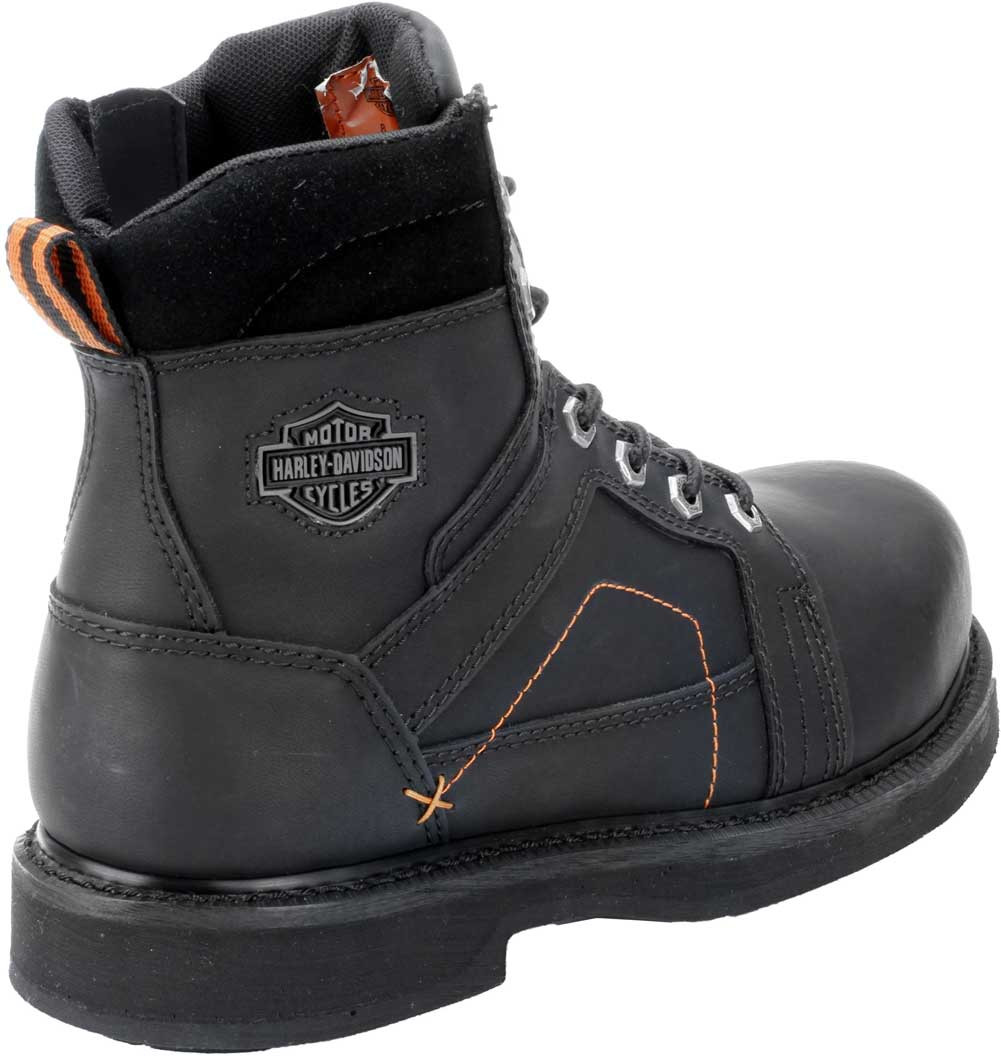 HarleyDavidson® Men's Pete Steel Toe 6.0Inch Black Boots. Inside Zip