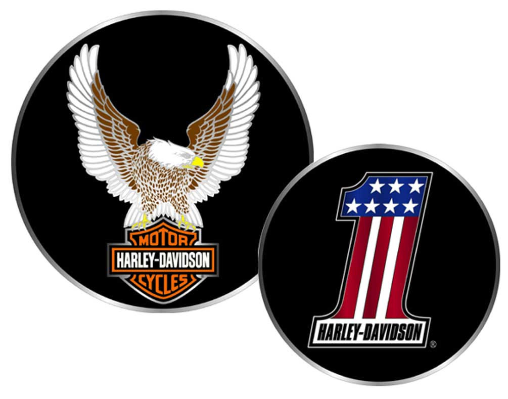 Harley-Davidson® #1 Winged Eagle Bar & Shield Challenge Coin 1.75