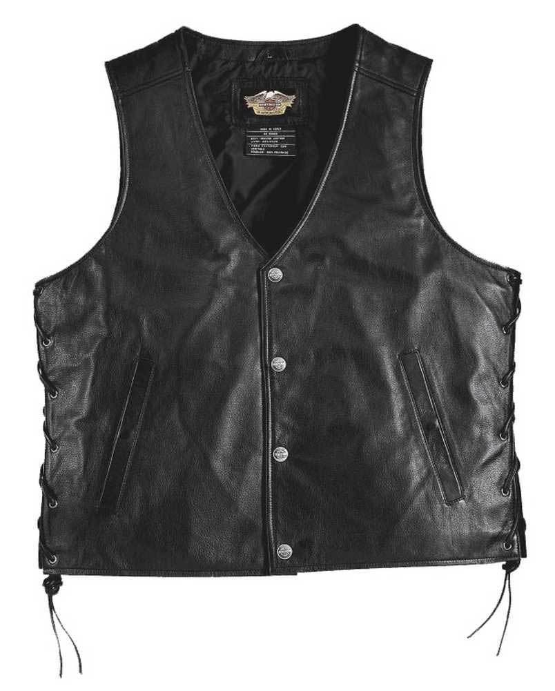 Harley-Davidson® Men's Pathway Leather Vest 98103-02VM - Wisconsin