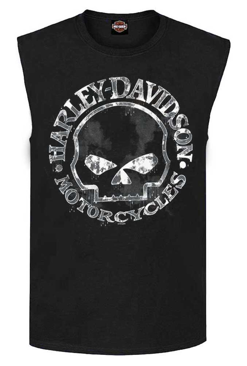 Harley-Davidson® Men's Willie G Skull Muscle Tank Top, Black