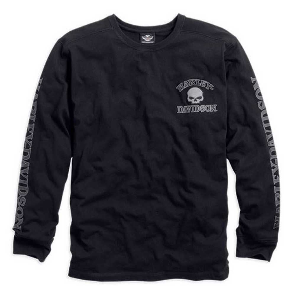 Harley-Davidson® Men's Willie G. Skull Long Sleeve Tee Black 99091
