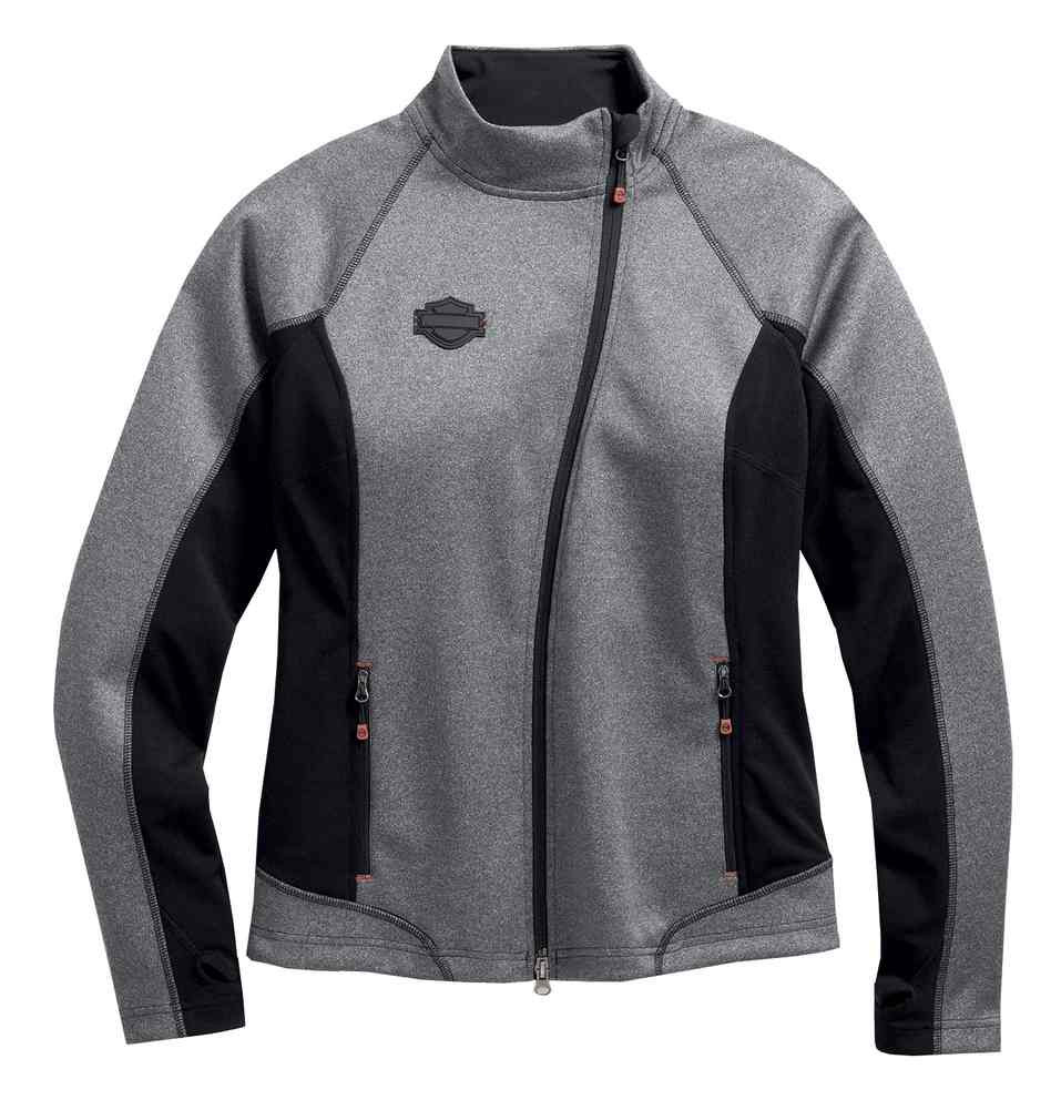 Harley-Davidson® Women's Mid-Layer Soft Shell Jacket, Marled Gray