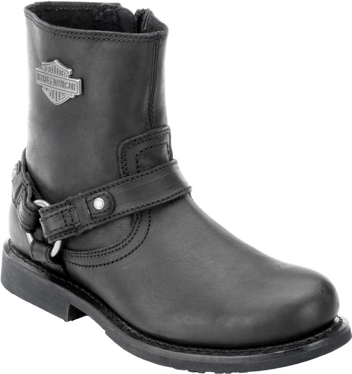 Harley-Davidson® Scout Black 7-Inch Leather Boots, Side Entry