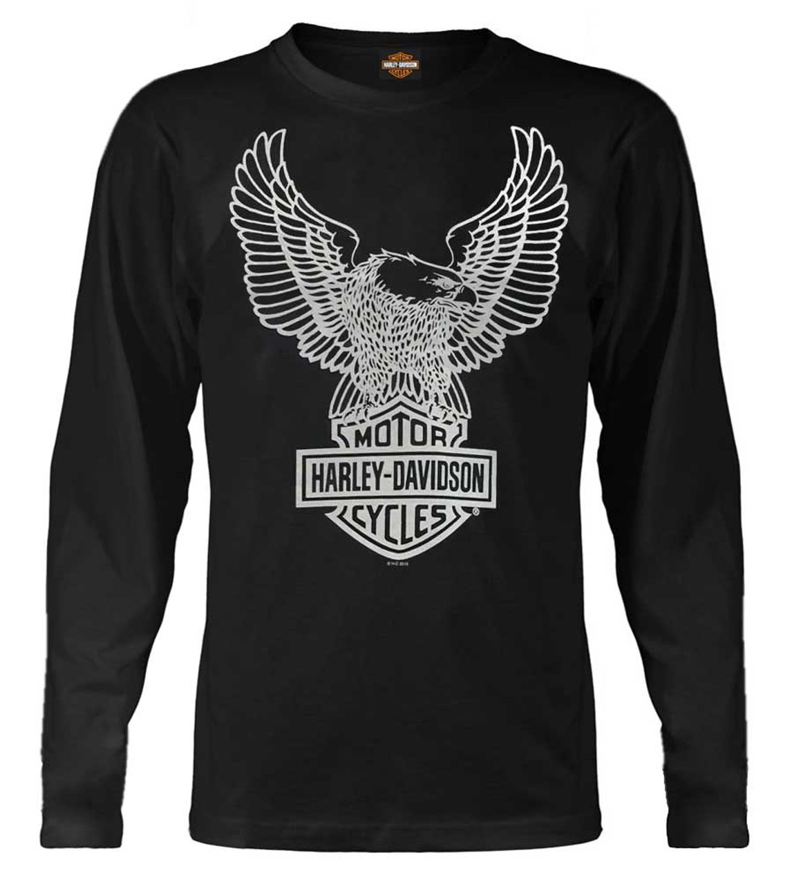 Harley Davidson® Mens Eagle Long Sleeve T Shirt Black Graphic Tee 30296660 Wisconsin Harley 