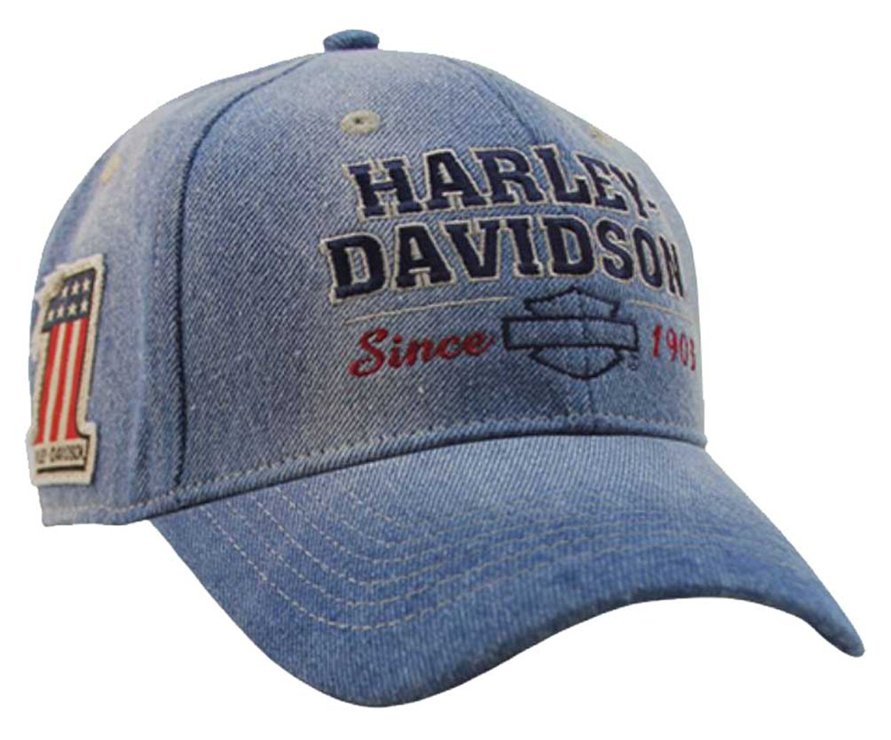 blue harley davidson hat