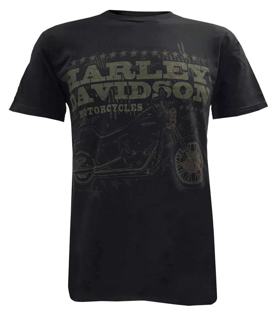 Harley-Davidson® Men's Tee, Distressed Motorcycle Night Train