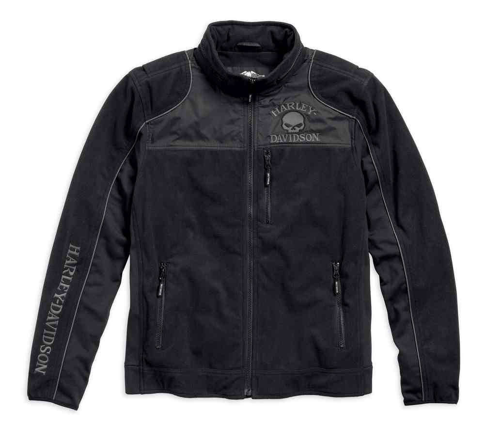 harley davidson skull windproof fleece jacket