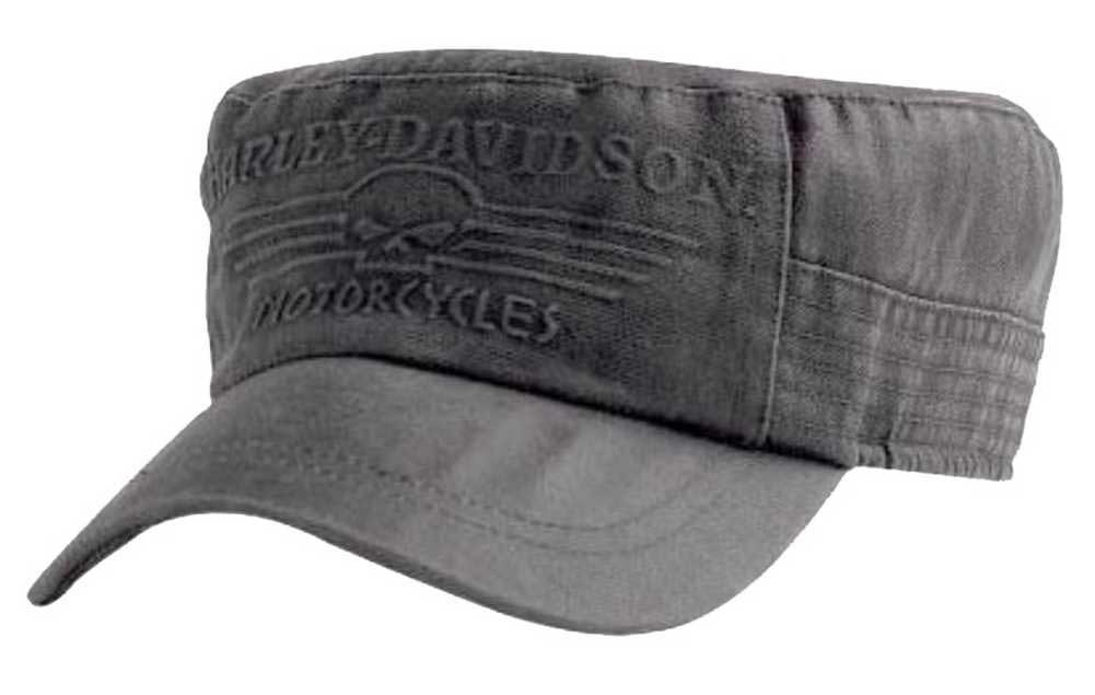 Harley-Davidson® Men's Skull Flat Top Cap 99423-09VM Wisconsin