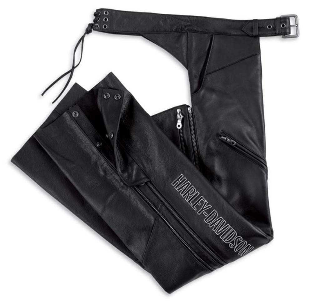 Harley-Davidson® Women's Deluxe Leather Motorcycle Chap Black