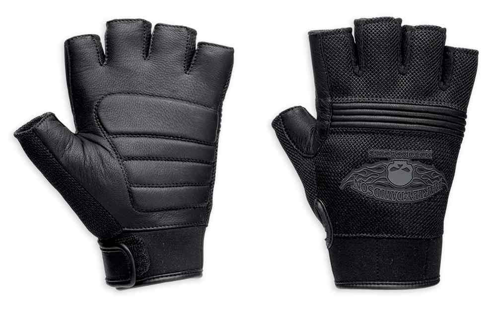 Harley-Davidson® Men's Winged Skull Fingerless Gloves 98277-14VM