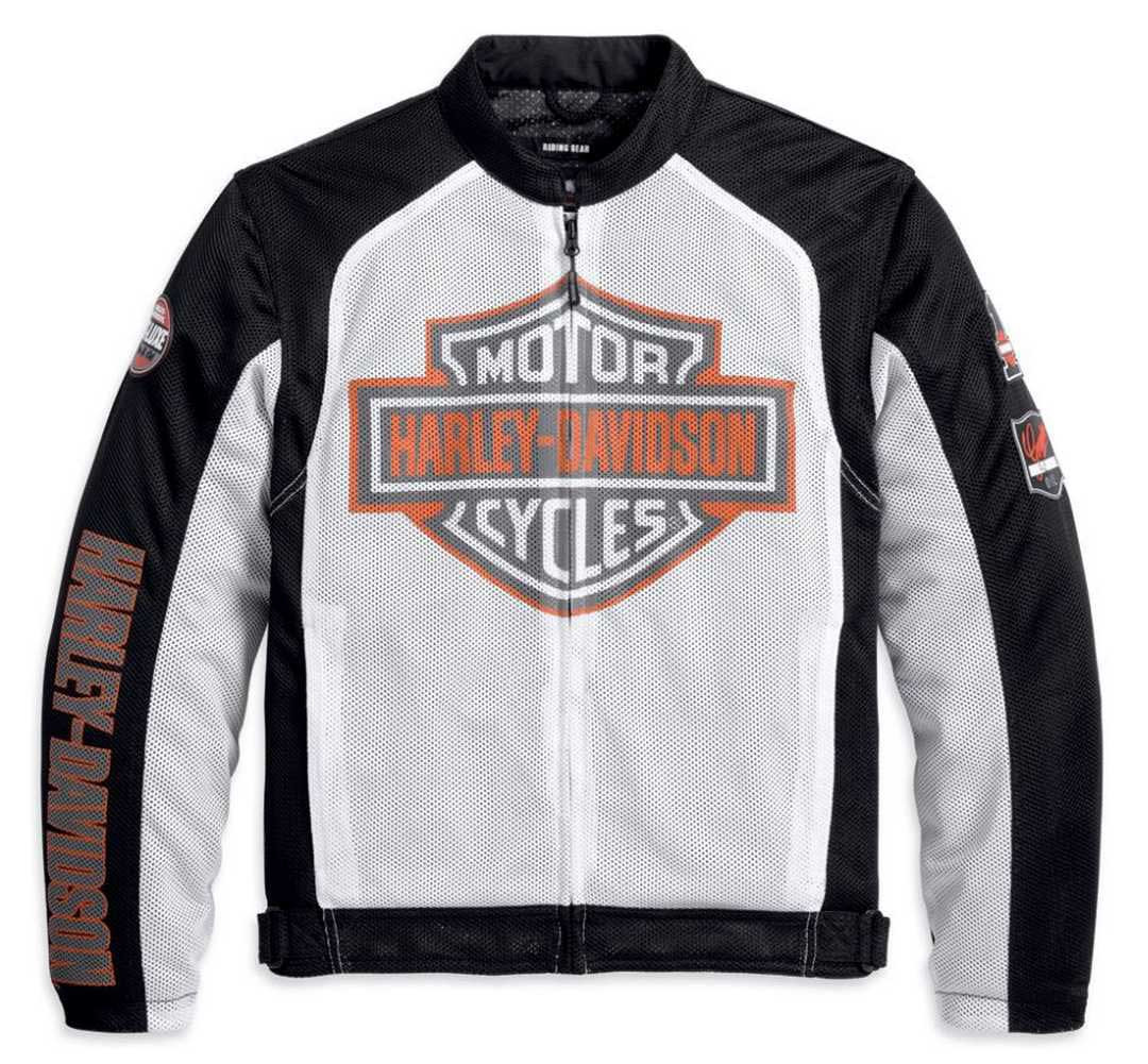 Harley-Davidson® Men's Bar & Shield Logo Mesh Jacket White 98232