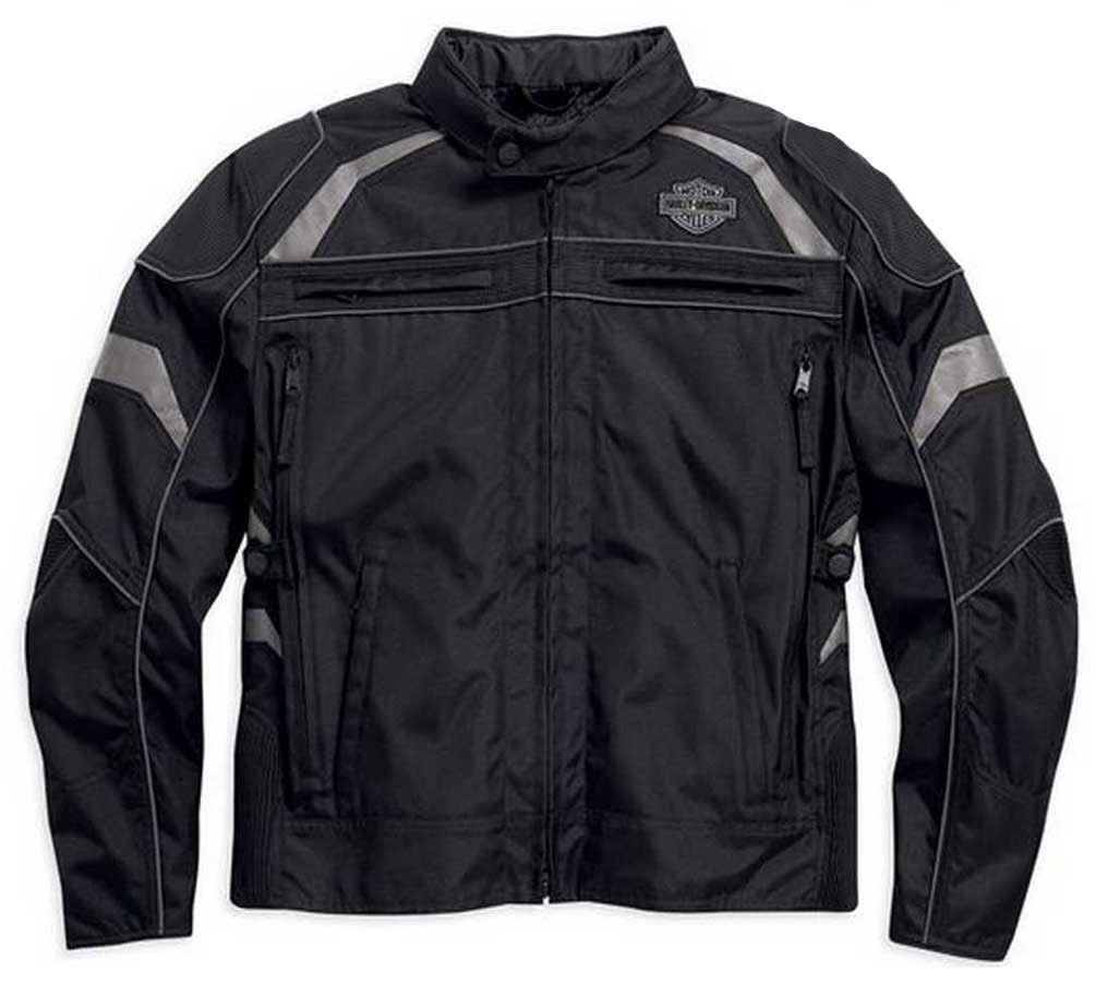 Harley-Davidson® Men's Medallion Reflective Riding Jacket, Black