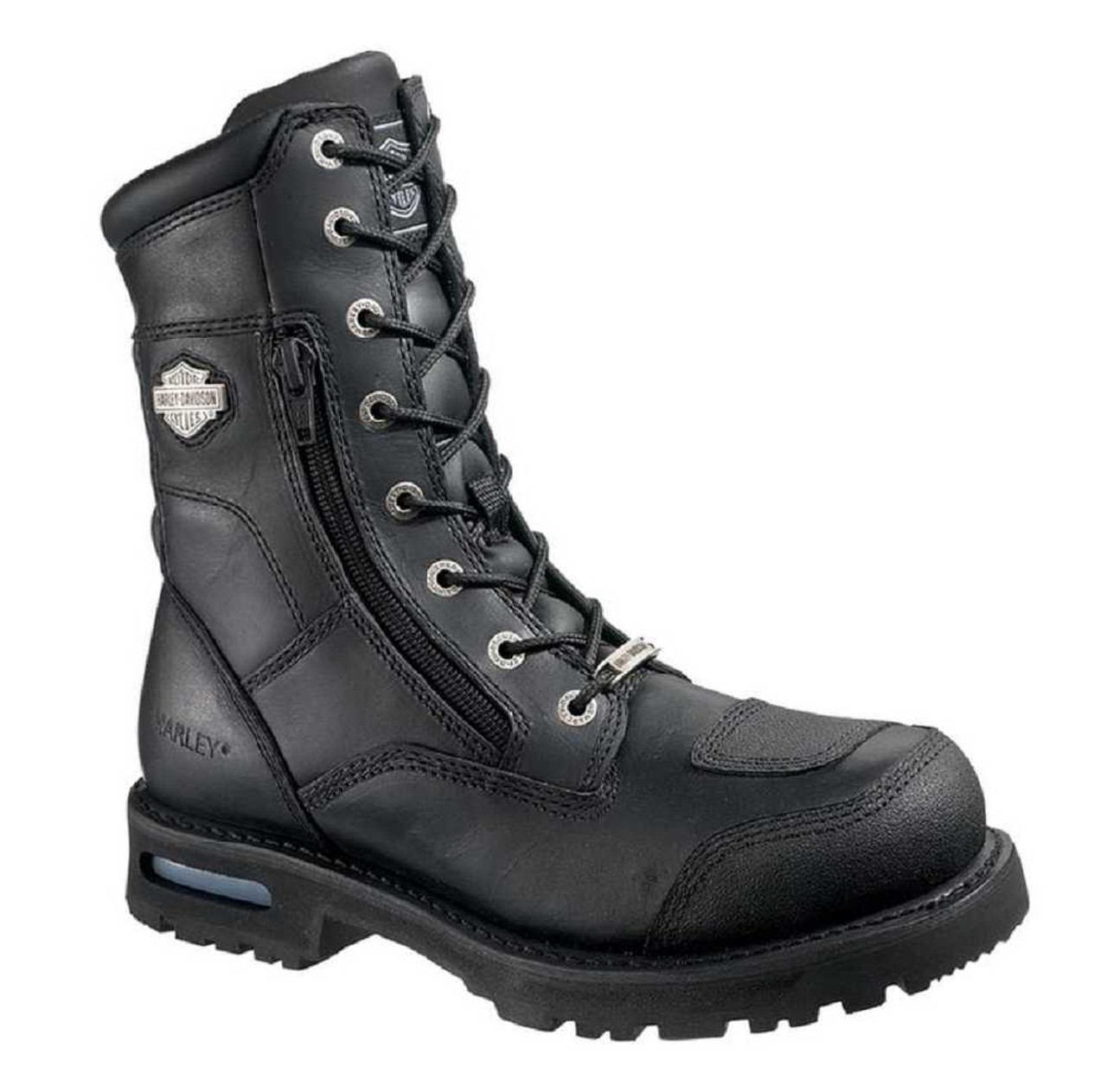 Harley-Davidson® Men's Riddick 8-Inch Lace-UP Black Motorcycle Boots D98308