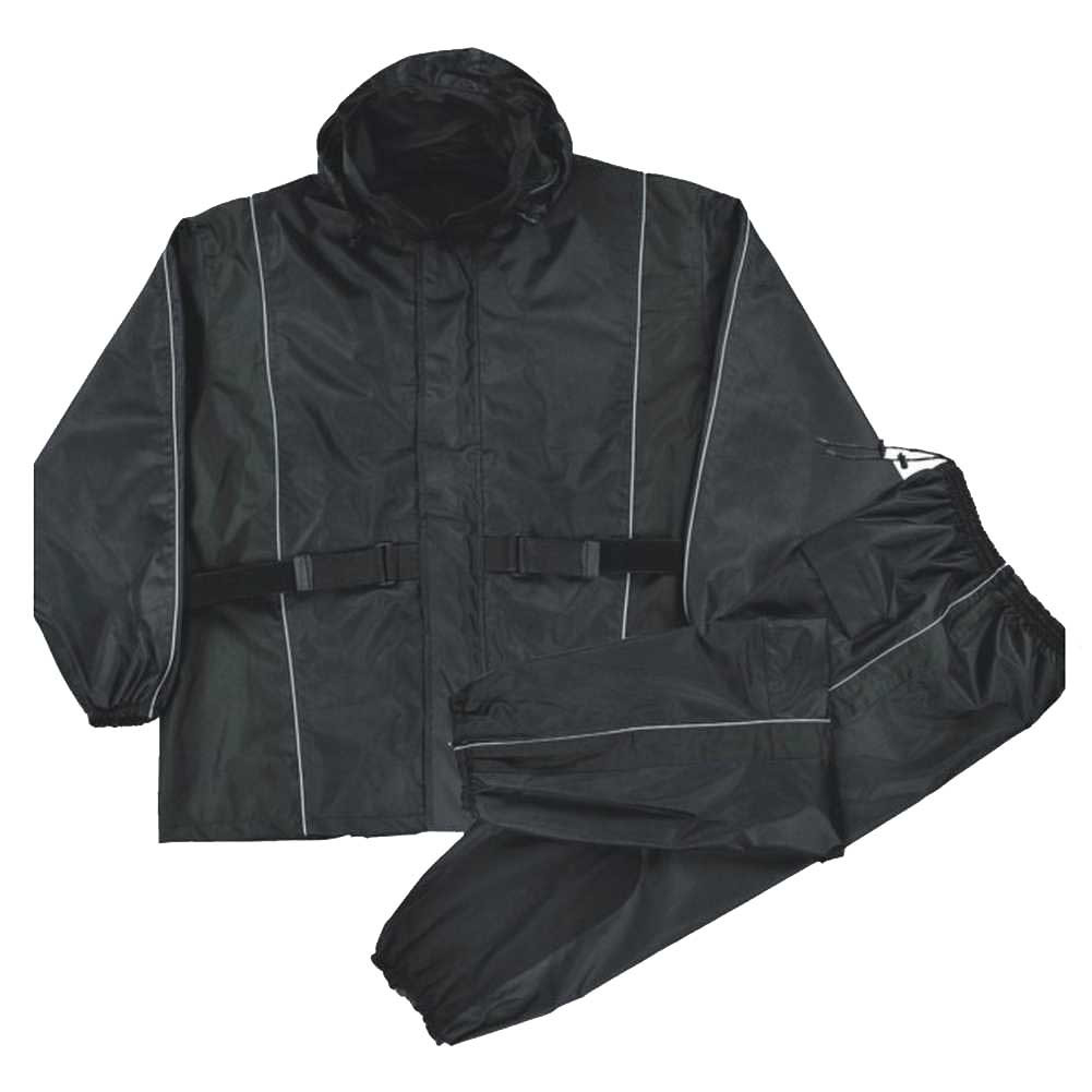 Nex Gen Men's Motorcycle Rain Suit, Reflective Piping & Heat Guard