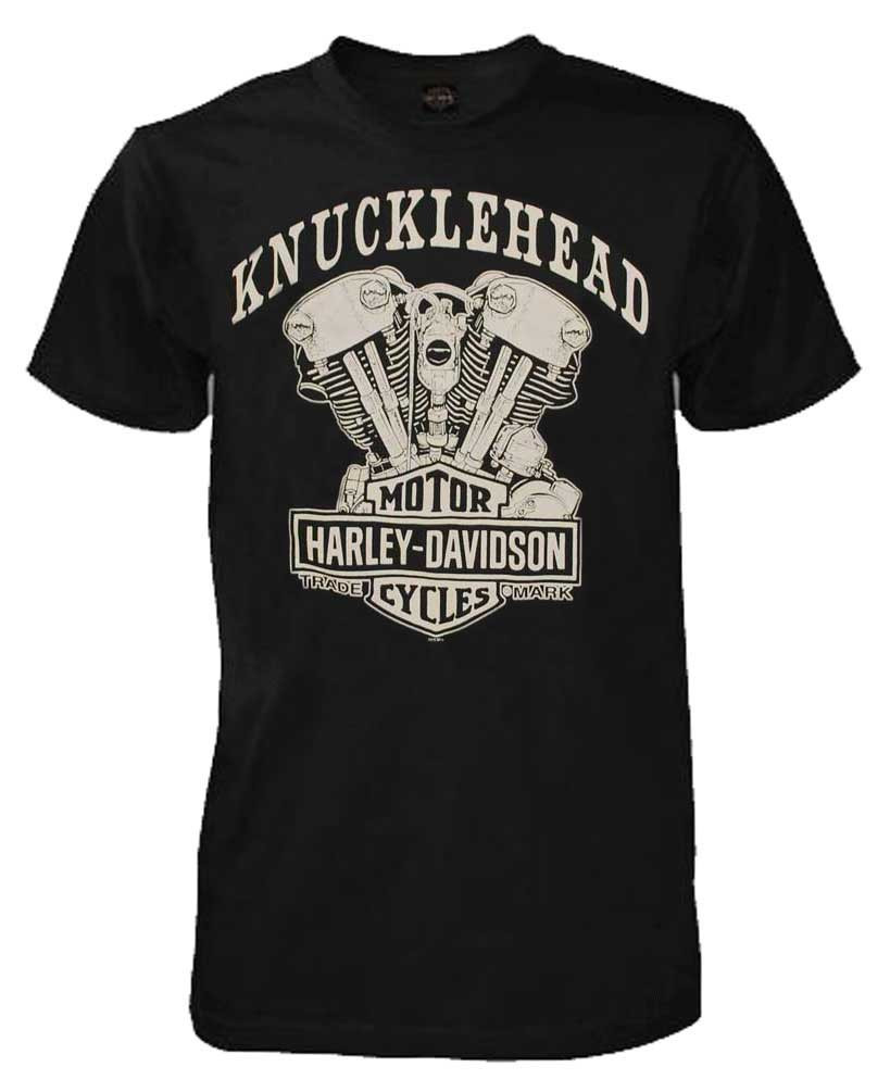 Harley-Davidson® Men's Knucklehead Engine Authentic T-Shirt Black