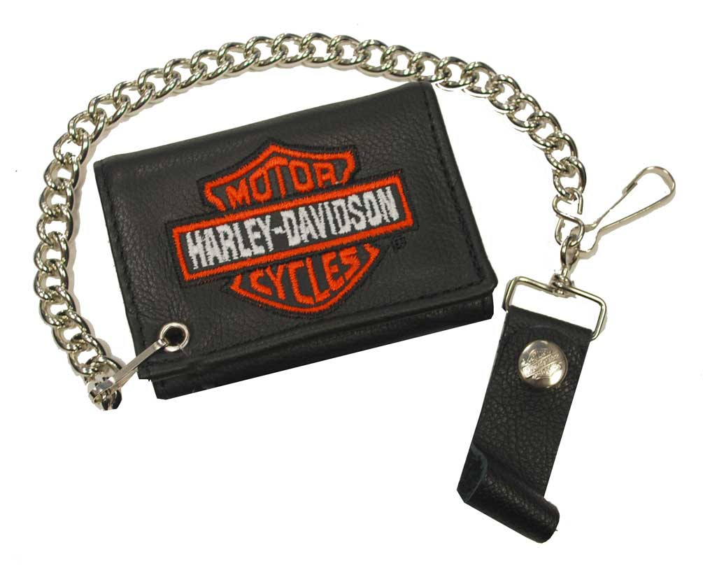 Harley-Davidson® Men's Orange Bar & Shield Tri-Fold Biker Chain Harley-Davidson® Men's Orange Bar & Shield Tri-Fold Biker Chain