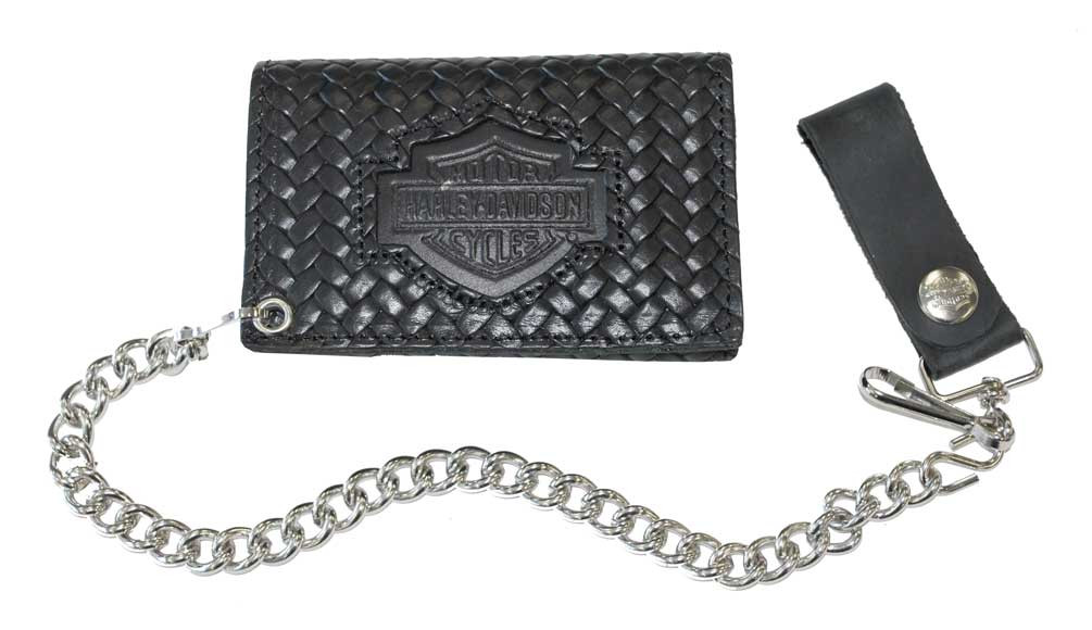 Harley-Davidson® Men's B&S Basket Weave Tri-Fold Biker Chain