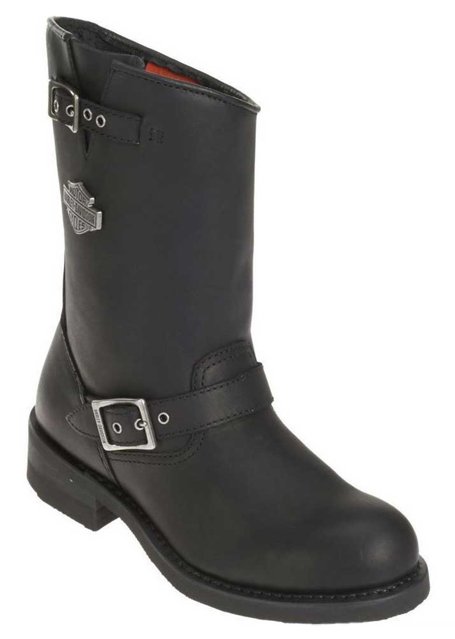 Harley-Davidson® Men's Gary Black Leather Motorcycle Boots