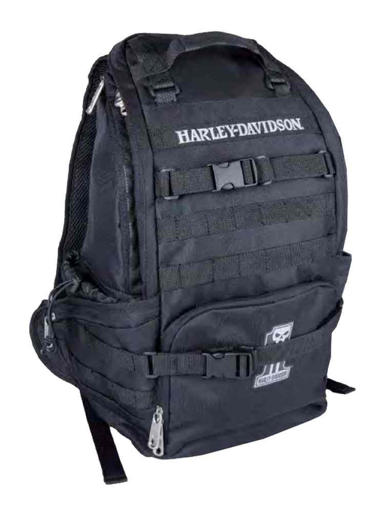 Harley-Davidson® Night Ops Stellar Backpack, #1 Skull Patch Black