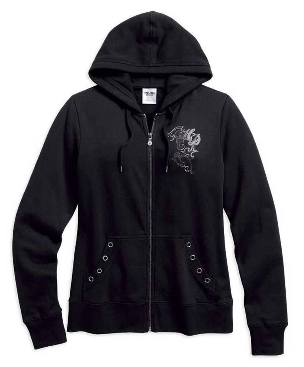 Harley-Davidson® Women's Embellished Scroll Skull Hoodie
