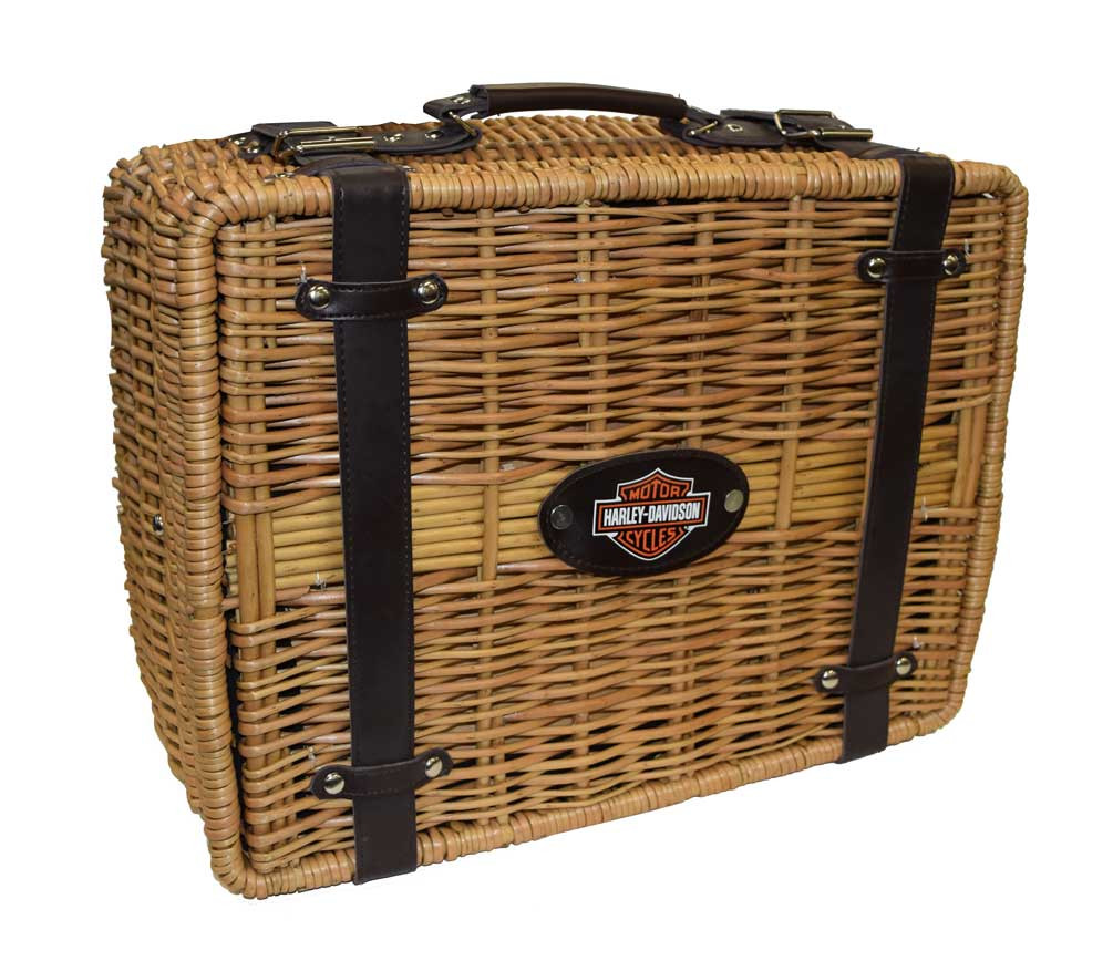 Harley-Davidson® Champion Picnic Basket, Black 208-40 - Wisconsin