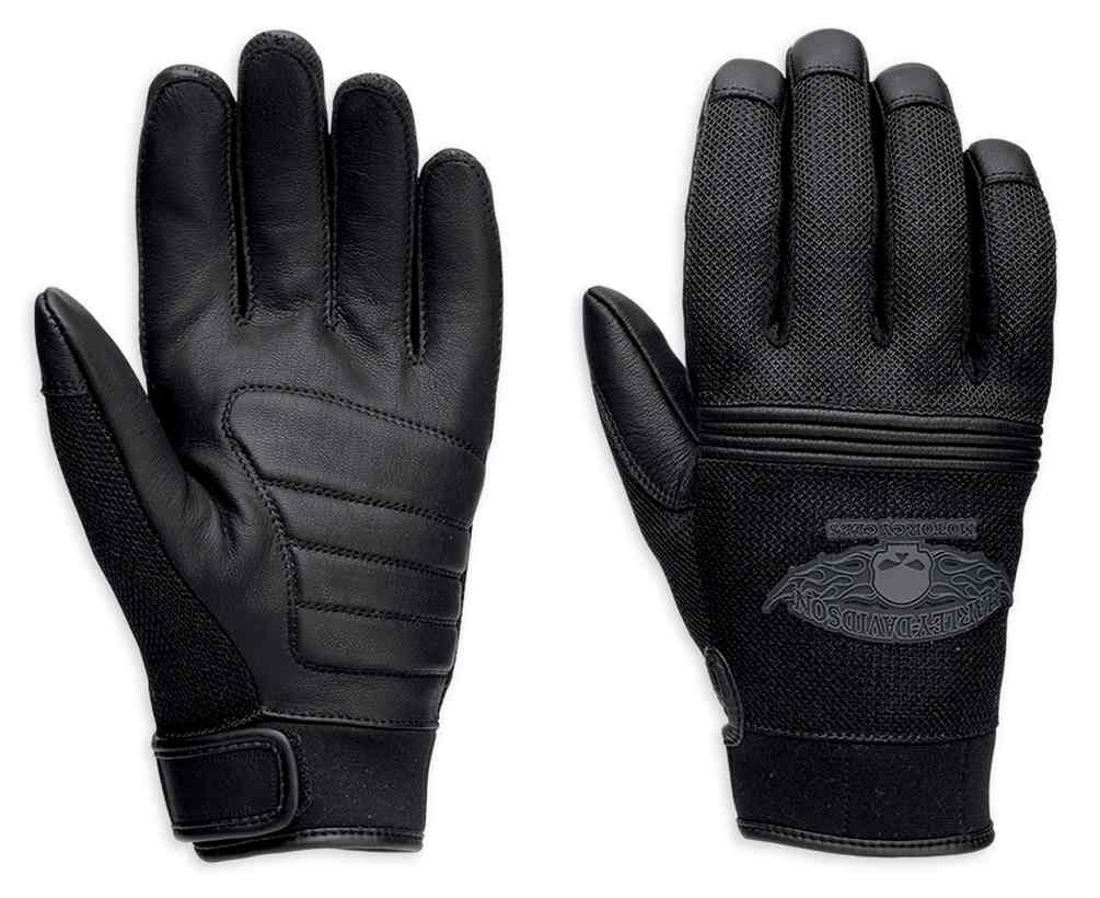 HarleyDavidson® Men's Winged Skull FullFinger Leather Gloves 98278