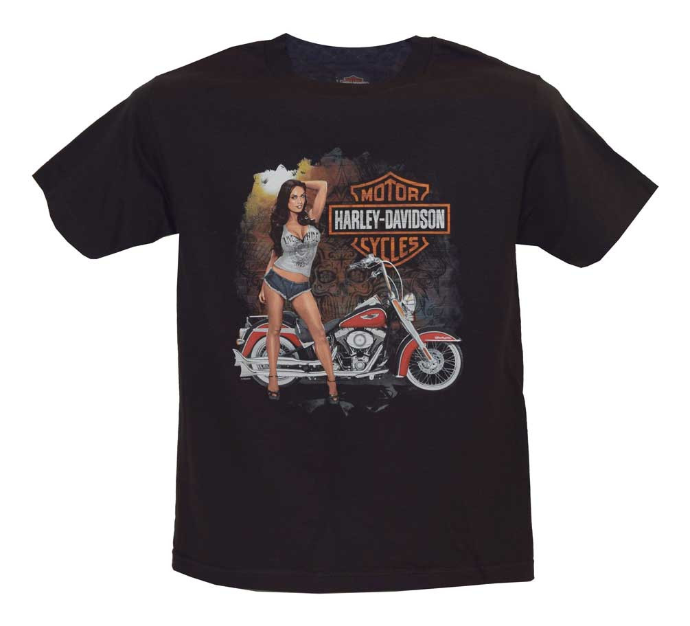 Harley-Davidson® Men's T-Shirt, Go Get Her Sexy Pinup Tee, Black