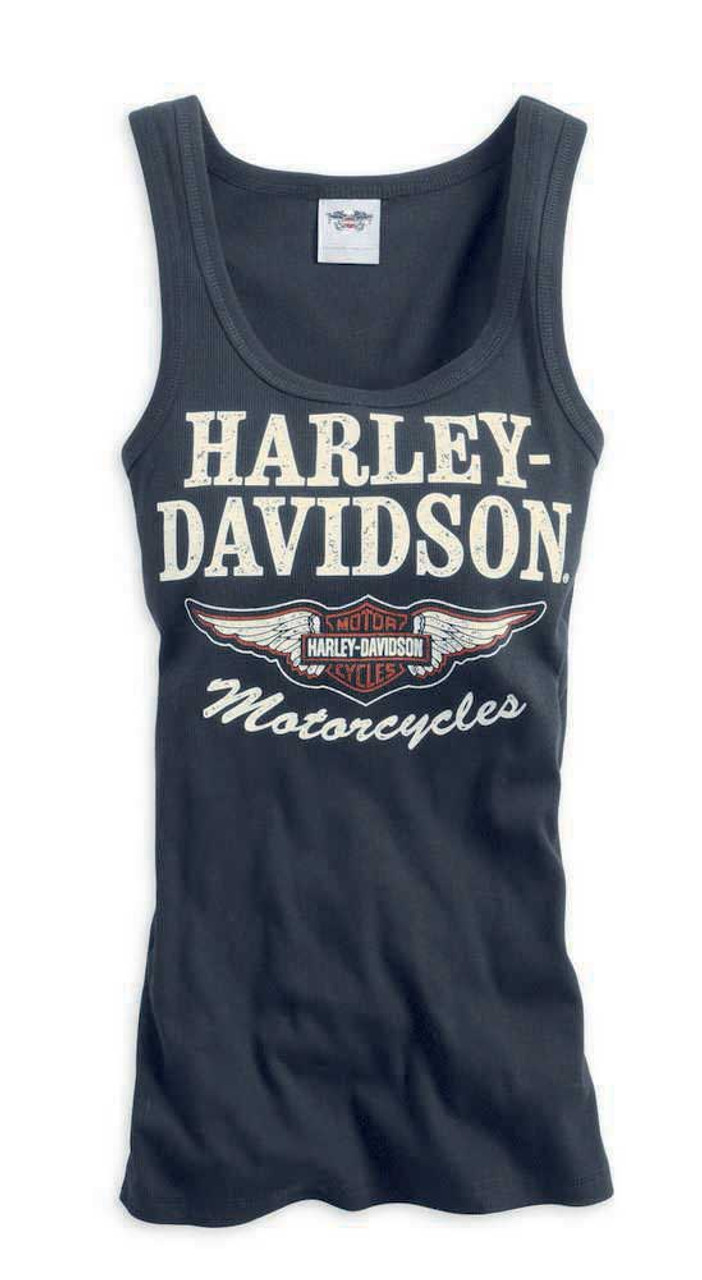 Harley-Davidson® Women's Ironic Scoop Neck Tank Top, Black 99150-14VW ...